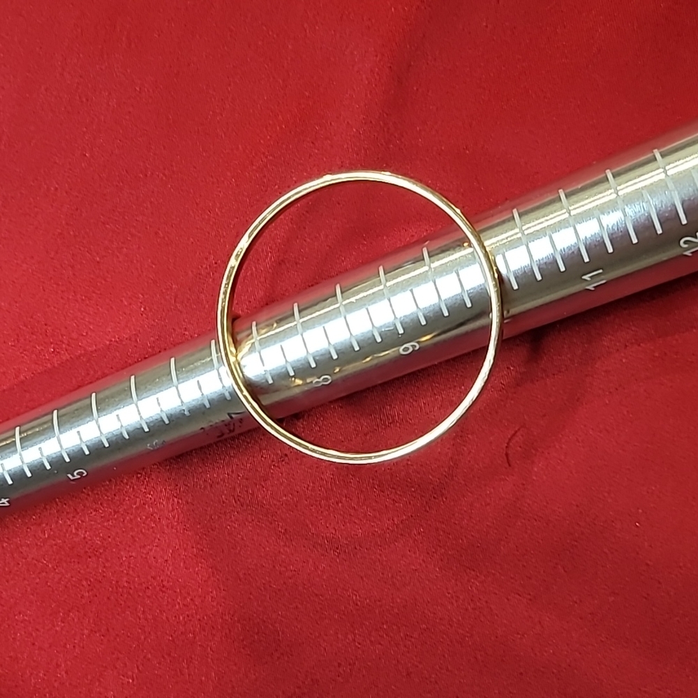 GOLD ROUND RING, New - Picture 2 of 3